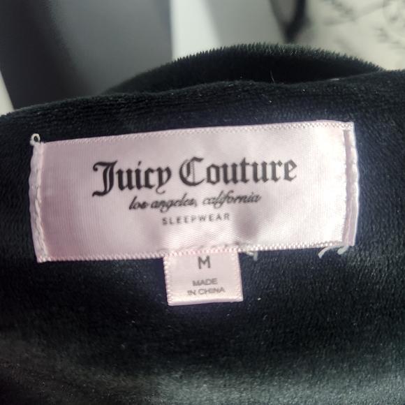 Juicy Couture Black Velvet Crystal Logo Pullover - Picture 4 of 4